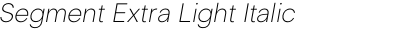 Segment Extra Light Italic
